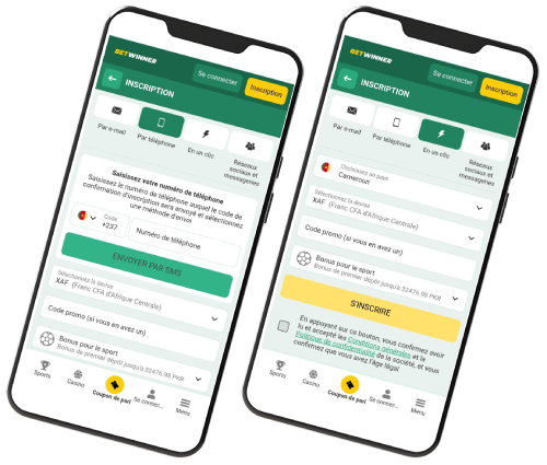 S'inscrire sur Betwinner pour activer le programme de récompense