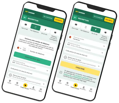 Sinscrire à Betwinner